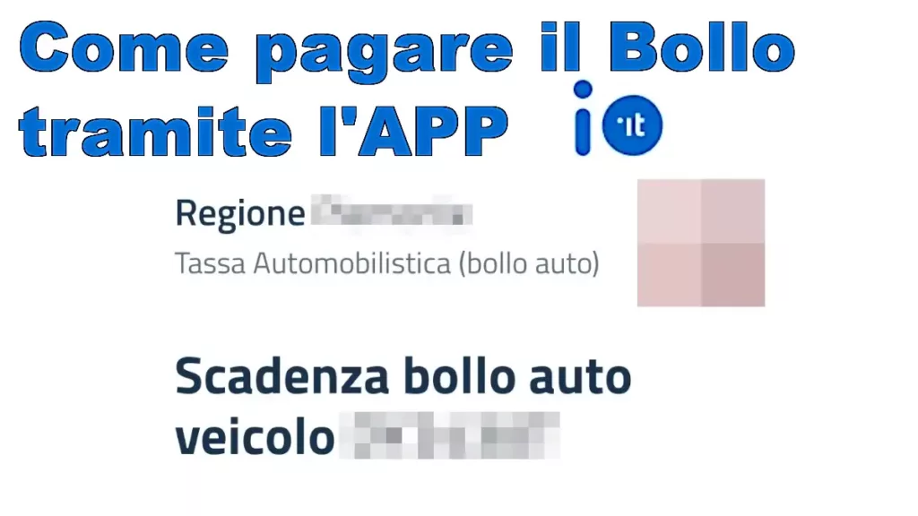 Guida per pagare il bollo auto veicolo tramite l'App IO