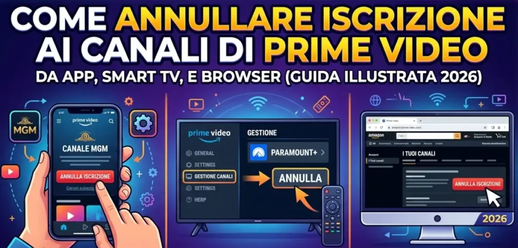 Immagine in evidenza per la guida passo-passo per annullare l'iscrizione ai canali aggiunti su Prime Video.