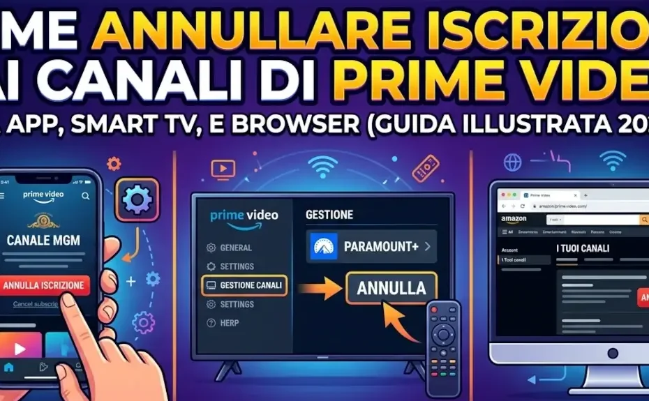 Immagine in evidenza per la guida passo-passo per annullare l'iscrizione ai canali aggiunti su Prime Video.