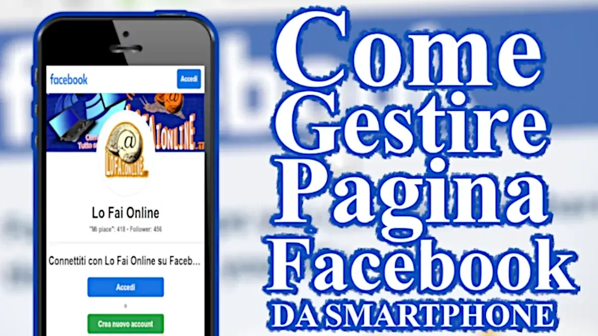 Guida per gestire pagina Facebook da Smartphone