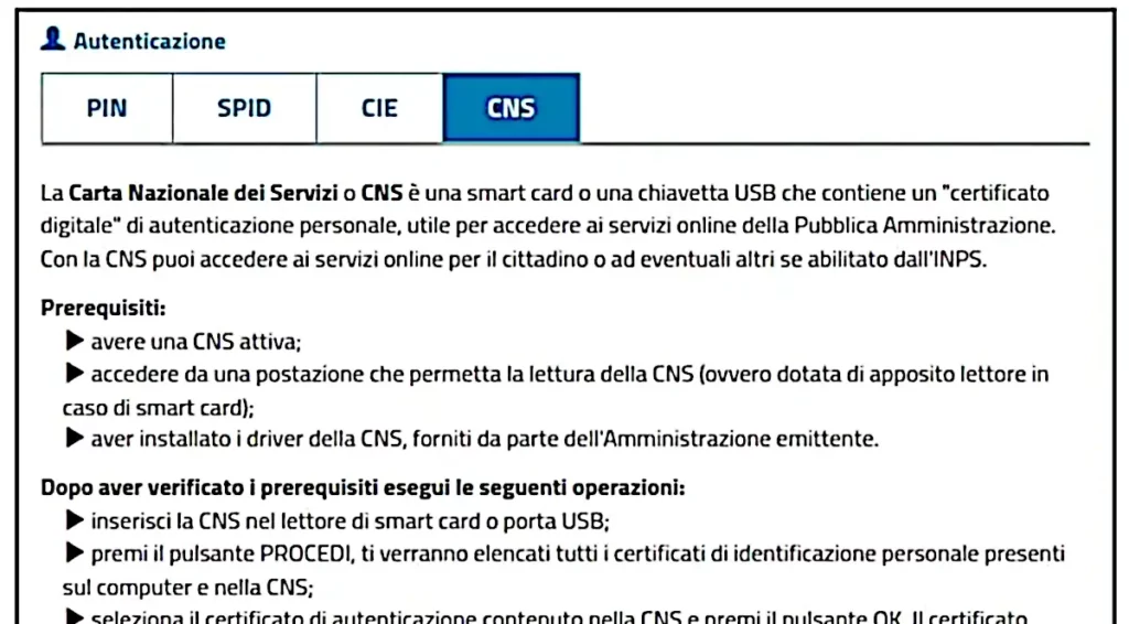 Guida per usare la carta nazionale dei servizi al posto dello spid