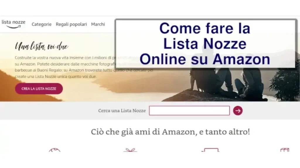 Guida per fare la lista nozze su amazon