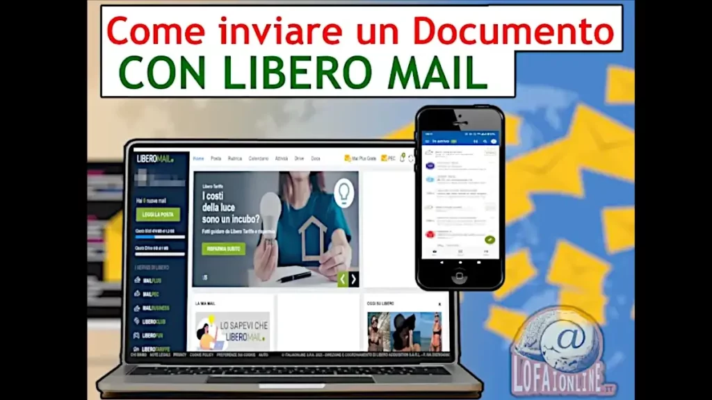 Guida per inviare un allegato con Libero mail da telefono e computer