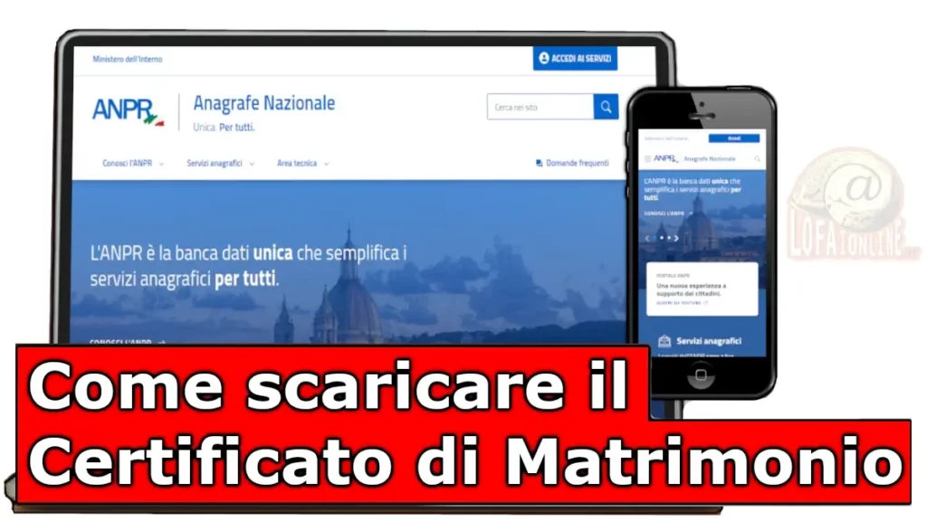 Guida per scaricare il certificato di matrimonio dal sito anpr