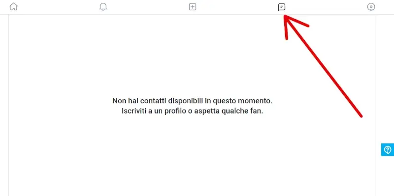 Usare Onlyfans 10 - simbolo nuvoletta per i messaggi