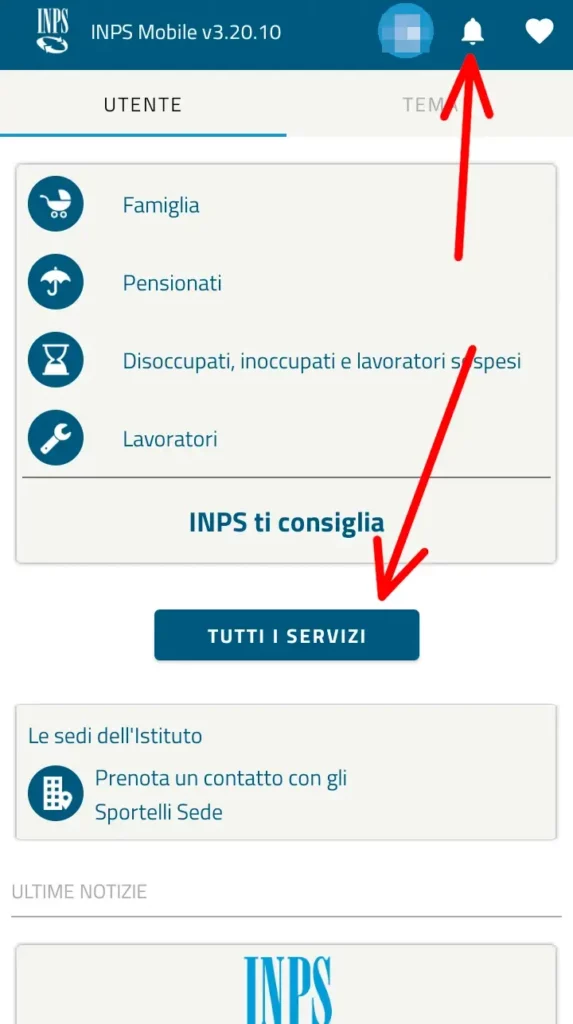 Entrare nell'area personale My Inps