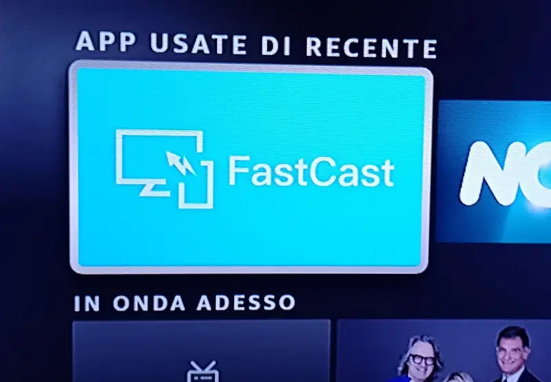Trasmettere iphone su FireTvStick tramite app Fastcast