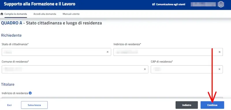 Verifica i dati di cittadinanza e luogo di residenza