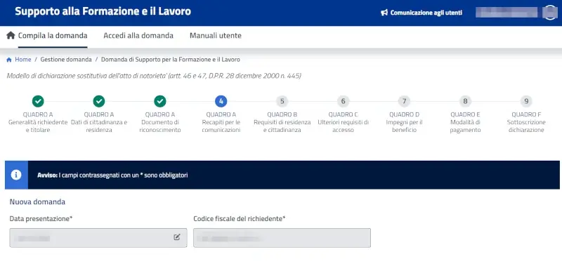 supporto alla formazione e il lavoro, recapiti