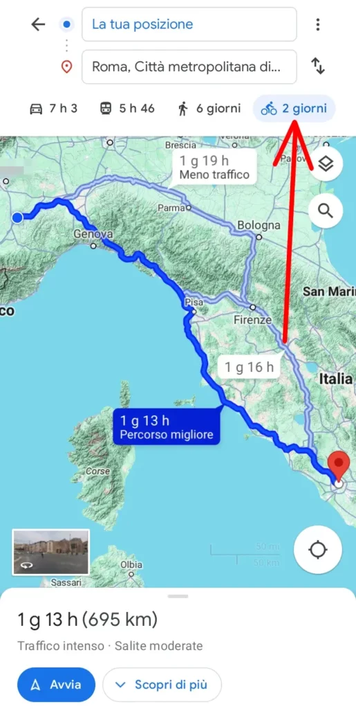 oppure puoi trasformare il tuo telefono in un navigatore per bici