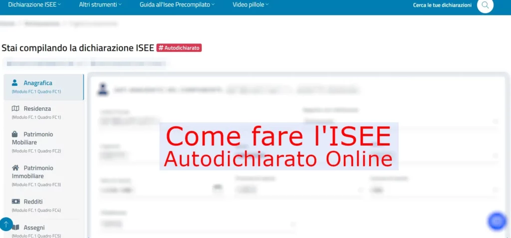 Guida per fare online in autonomia l'ISEE autodichiarato (ordinario)