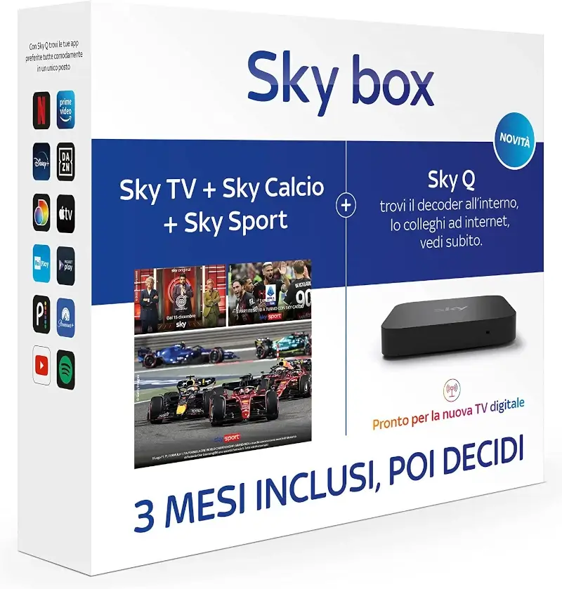 Lo Sky box trasforma la tua televisione in smart tv