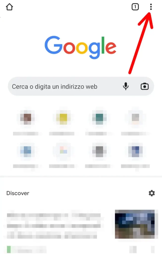 Apri chrome e clicca sui tre puntini in alto a destra per gestire i cookie