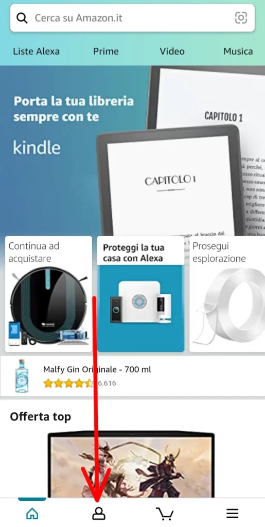 Disdetta Amazon Prime da App