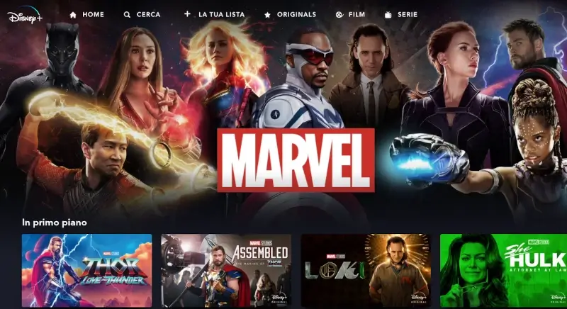 Tutte le serie e tutti i film Marvel online in streaming