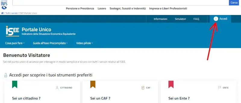 Come modificare l'Isee, accesso al sito inps