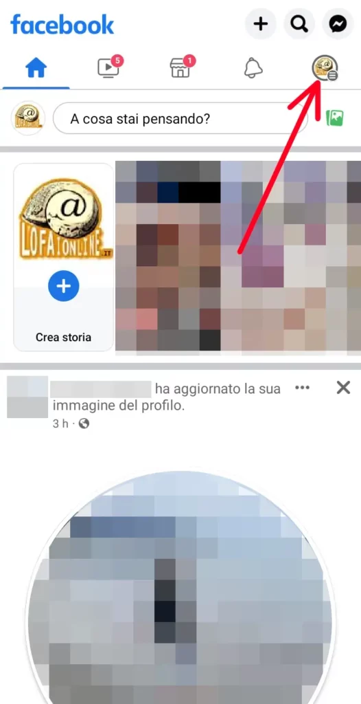 Disattiva o eliminare account facebook da app su telefono