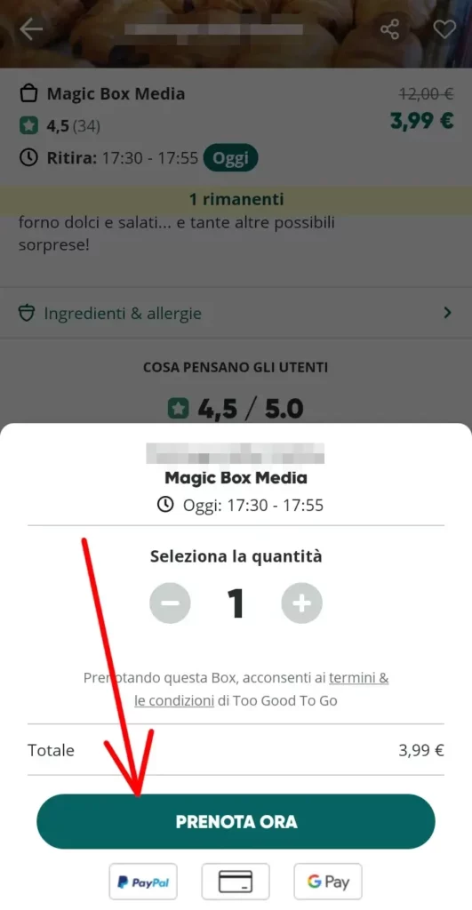 Seleziona la magic box che vuoi comprare e prenota ora