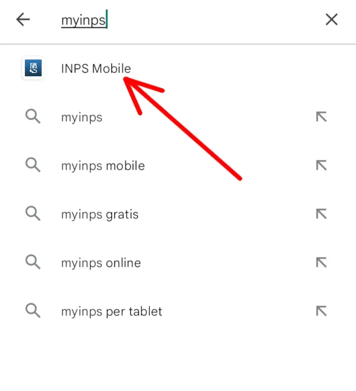 Installa l'app Inps Mobile per android dal Play Store