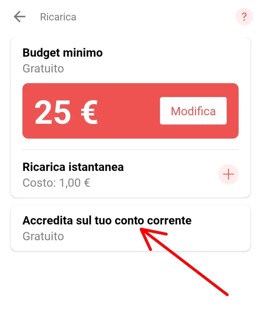 come usare satispay - accredito su conto corrente