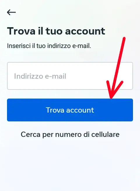 Trova il tuo profilo per recuperare la password di facebook