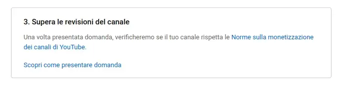 Superare la revisione del canale Youtube