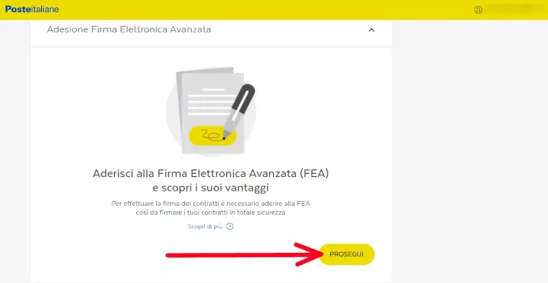 Aderisci alla firma elettronica avanzata FEA di poste