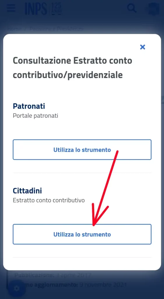 Utilizza lo strumenti per i cittadini sul sito inps da smartphone