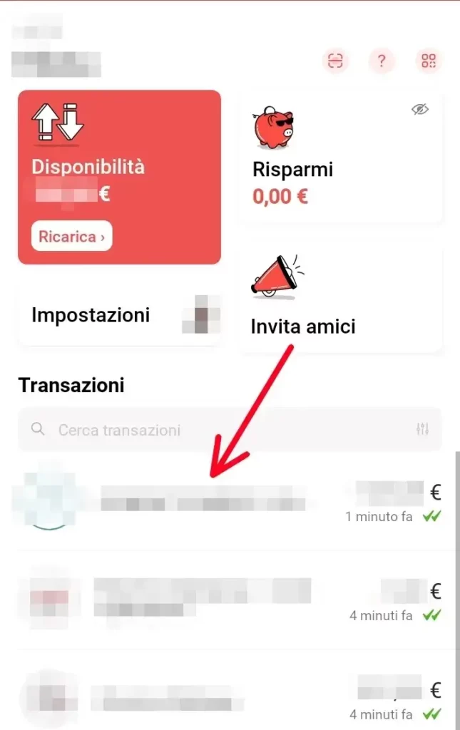 Scaricare la ricevuta del pagamento satispay