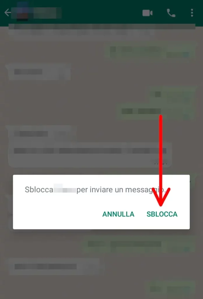 Come sbloccare un contatto