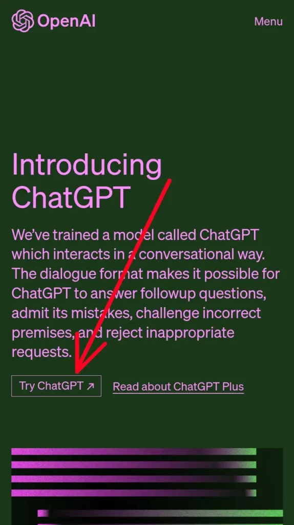 Vai dal telefono tramite il browser sul sito di chat gpt