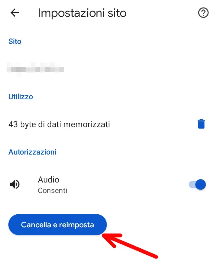 Cancella a reimposta i cookie di chrome su smartphone