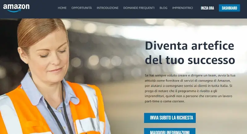 Delivery Service partner amazon lavorare logistica amazon