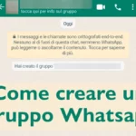 Guida per creare un gruppo su whatsapp