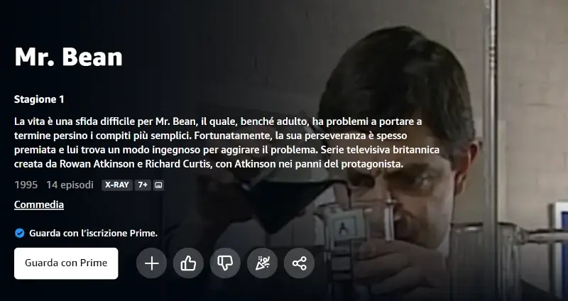 Guardare la serie tv Mr. Bean su Prime Video