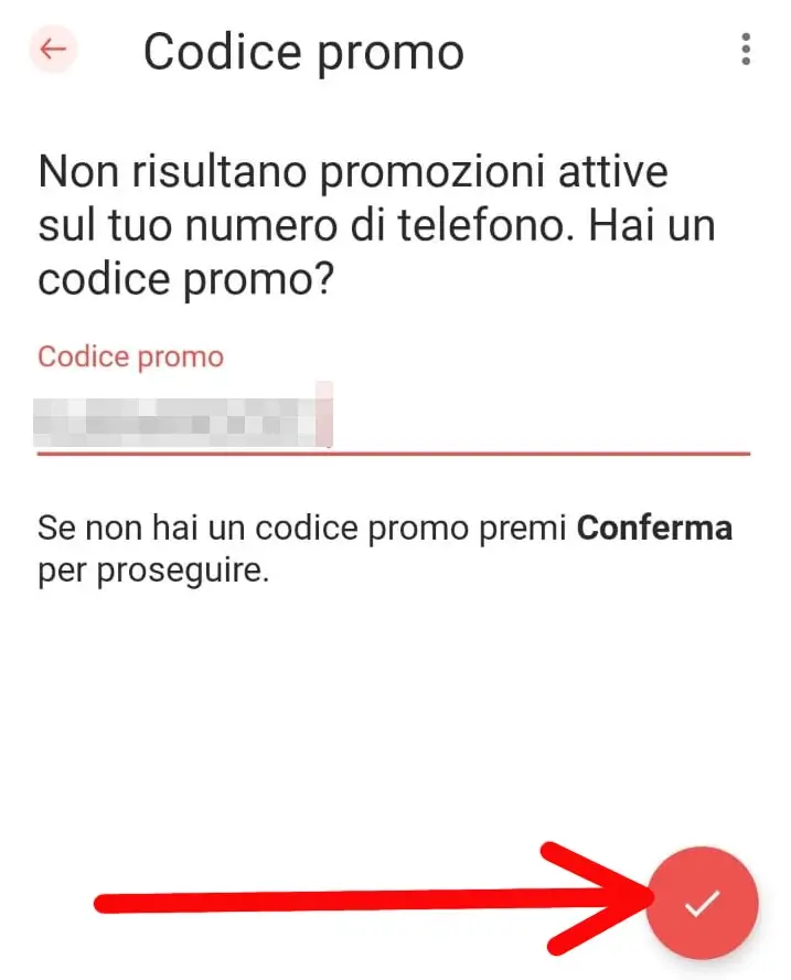 Inserisci il codice promo per ricevere il bonus da Satispay