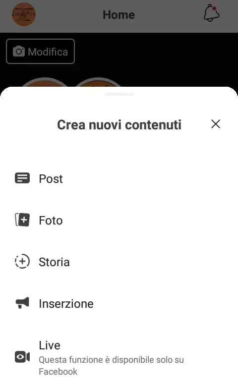 Pubblica nuovi contenuti direttamente dall'app meta business suite