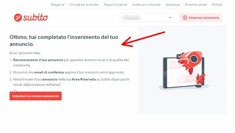 Attendi che il tuo annuncio venga revisionato prima della pubblicazione