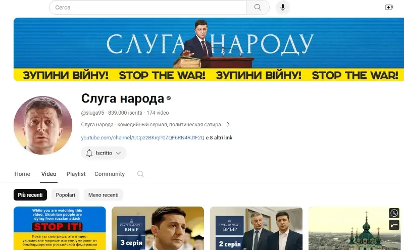 guardare la serie Zelenskyj gratis tutte le stagioni su youtube