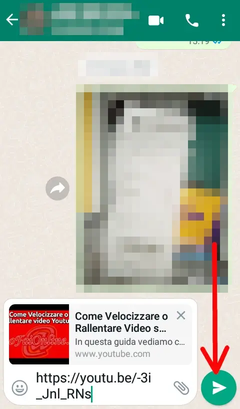 Clicca sulla freccia bianca per inviare il video