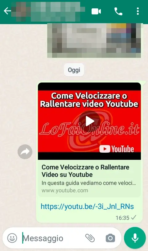 Ecco inviato inoltrato condiviso il tuo video