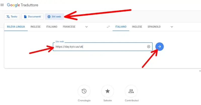 Usare Google translate per tradurre qualsiasi sito