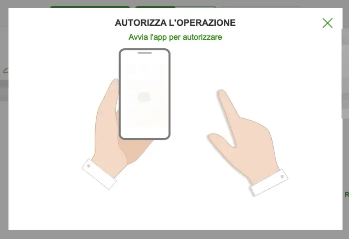 Passaggio 7 - autorizza l'operazione per fare il bonifico online intesa sanpaolo