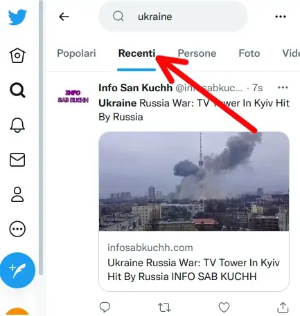 Visualizza i risultati recenti su twitter X per le ultime notizie sulla guerra