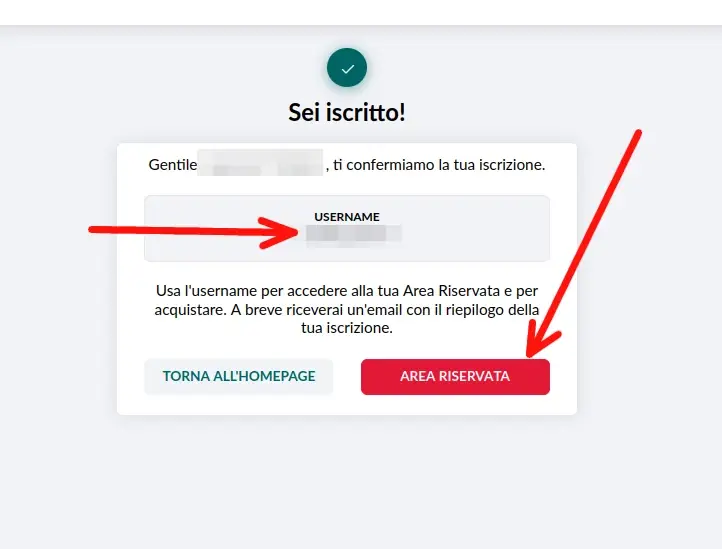 Ricevi lo username per accedere al sito di Trenitalia