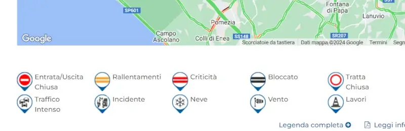 Consulta tutte le condizioni riferite alle autostrade italiane