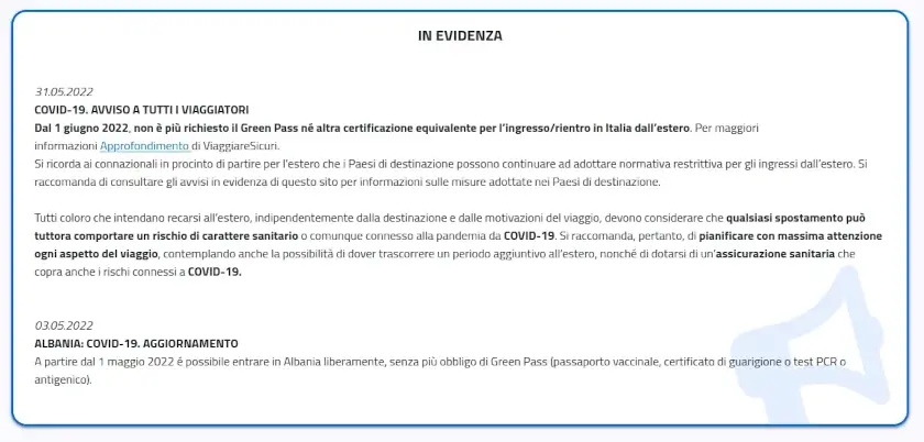 Trovi tutte le informazioni importanti sulla nazione in cui devi recarti