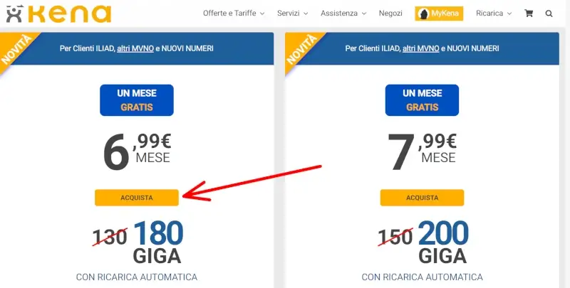 Scegli la promozione kena mobile da attivare online