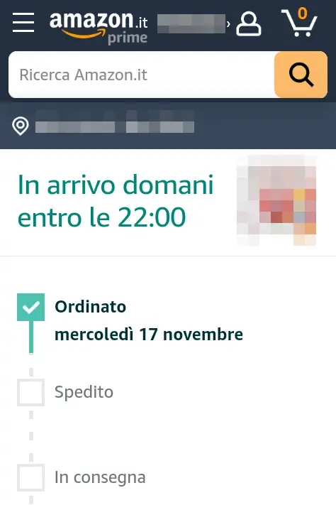 4 da Telefono - visualizza gli aggiornamenti sulla spedizione e la data di consegna