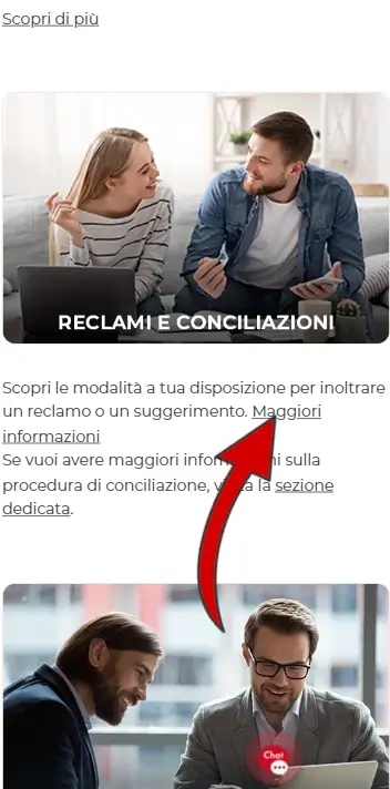 3 da Telefono - nella sezione reclami e conciliazioni clicca su maggiori informazioni